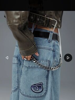 JNCO Light Blue Jeans with Patch Back Pockets